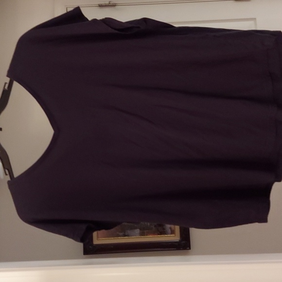 Women's Ellos V-neck short sleeve tshirt black 1x - Picture 1 of 7
